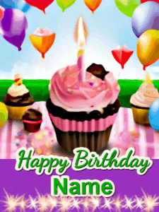 Happy Birthday GIF:Birthday Cupcake GIF 592