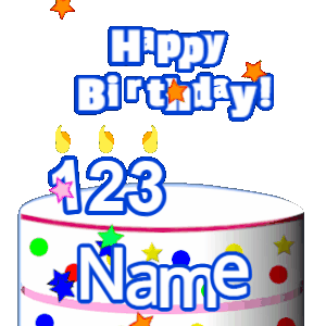 Happy Birthday GIF:Chocolate birthday cake sticker