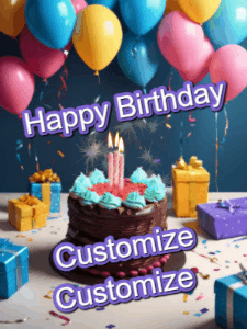 Happy Birthday GIF:Birthday Sparkles and Candles