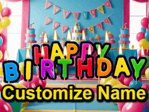 Happy Birthday GIF:Happy Birthday Letter Candles