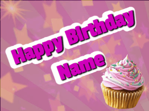Happy Birthday GIF:Happy Birthday Cupcake