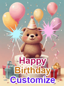 Happy Birthday GIF:Cute Little Guy Sparklers