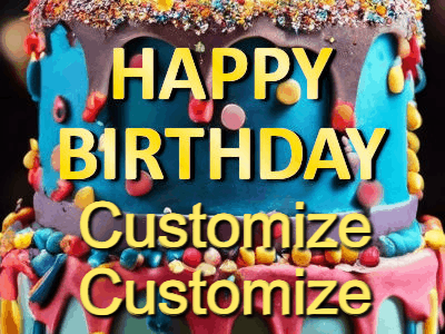 Happy Birthday GIF, birthday-656 @ Editable GIFs,Birthday Confetti Fun