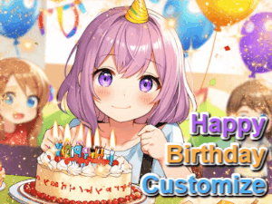 Happy Birthday GIF:Anime Birthday Candle Blow Out