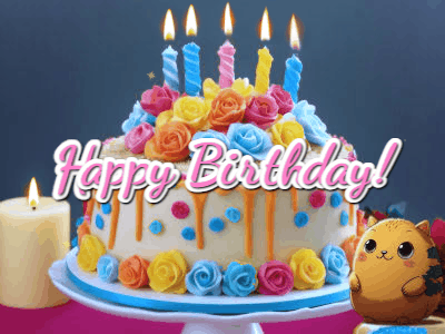 Happy Birthday GIF, birthday-697 @ Editable GIFs,Happy Birthday Cake GIF 697