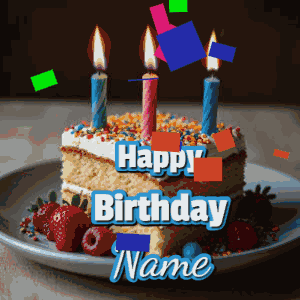 Berry Birthday Cake Slice