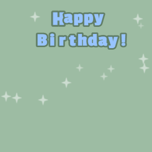 Happy Birthday GIF:Candy cake GIF summer green, glade green & perano text