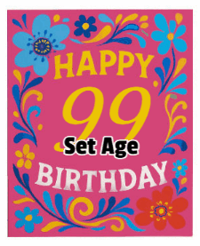 Happy Birthday GIF:Opening Birthday Card with Age