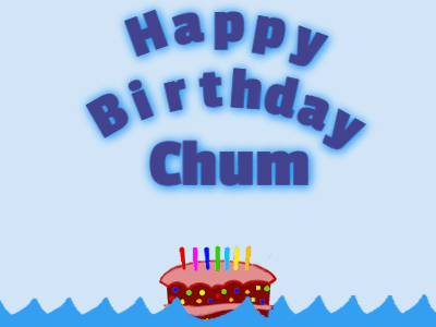 Happy Birthday GIF, birthday-7514 @ Editable GIFs,Birthday shark gif: cartoon cake &amp; blue text