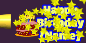 Happy Birthday GIF:Celebration birthday cake