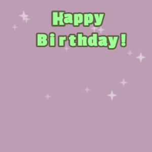 Happy Birthday GIF:Candy cake GIF london hue, finch & mint green text