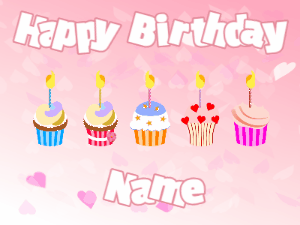 Happy Birthday GIF:Cupcakes for Birthday