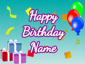Happy Birthday GIF:Birthday gifts, balloons, and birthday wishes