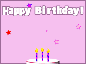 Happy Birthday GIF:Birthday in Pink