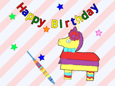 Happy Birthday GIF, birthday-87 @ Editable GIFs,Birthday pinata and candy