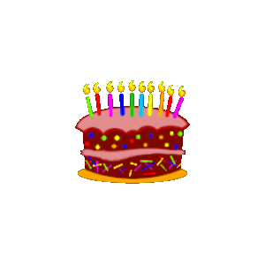 Happy Birthday GIF:Customizable birthday cake slide show