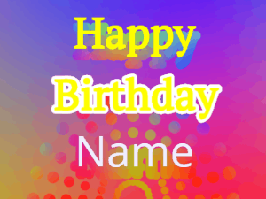 Happy Birthday GIF:Psychedelic Birthday Card