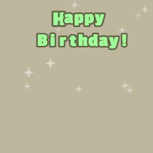 Happy Birthday GIF:Candy cake GIF malta, finch & mint green text