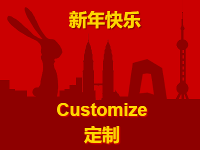 Chinese New Year GIF, chinese-new-year-1 @ Editable GIFs, Year of the Rabbit Skyline with Fireworks