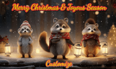 GIF: Cute Christmas Visitors