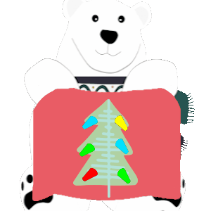 GIF: Polar Bear Christmas Blanket
