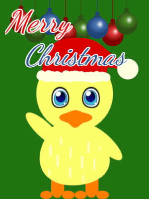 Christmas GIF, christmas-8 @ Editable GIFs, Dancing Christmas Chick