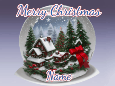 Merry Christmas Card GIF, christmas-card-19 @ Editable GIFs,Snowglobe Christmas GIF