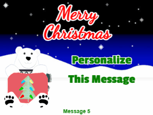 GIF: Christmas Card with polar bear
