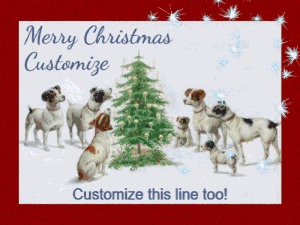 christmas card gif with puppies