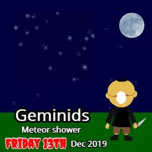 Geminids Friday 13th 2019, geminids @ Editable GIFs, geminids