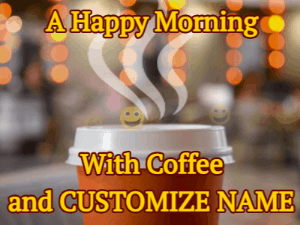 GIF: A happy good morning coffee