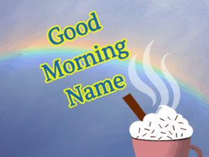 GIF: Rainbow morning and coffee