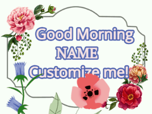GIF: Good morning card with flowers
