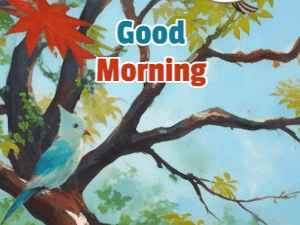 GIF: Watercolor Good Morning Bird