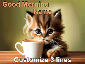 GIF: Another coffee kitten day