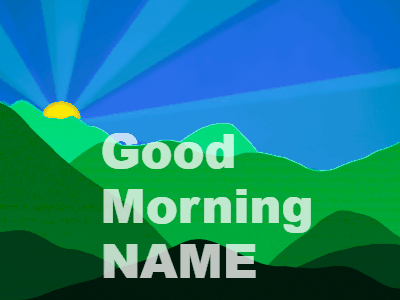 Good Morning GIF, good-morning-174 @ Editable GIFs,Sun and silhouette mountains