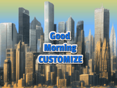 Good Morning GIF, good-morning-176 @ Editable GIFs,Dawn City Skyline