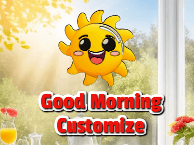 Good Morning GIF, good-morning-219 @ Editable GIFs,Morning Cartoon Sun in the Window