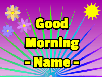 Good Morning GIF, good-morning-22 @ Editable GIFs, Good morning rainbow sun rays