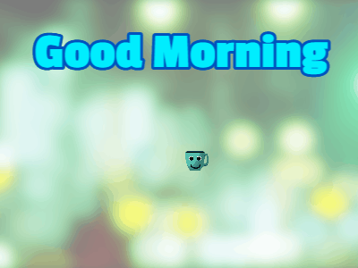 Good Morning GIF, good-morning-28 @ Editable GIFs, Coffee mug jumping to your aid