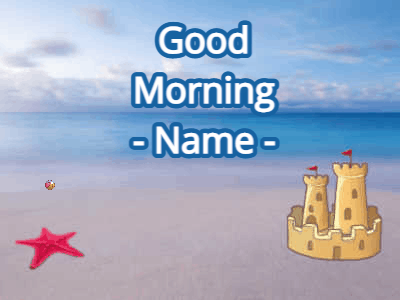 Good Morning GIF, good-morning-33 @ Editable GIFs, Play beachball with a shark
