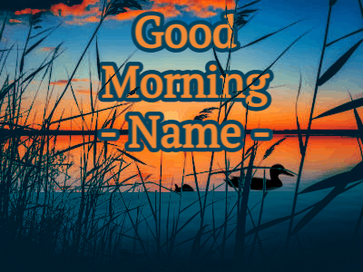 Good Morning GIF, good-morning-35 @ Editable GIFs, Morning lake ducks