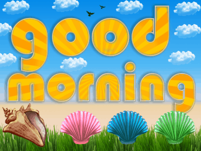 Good Morning GIF, good-morning-37 @ Editable GIFs,Good morning beach hermit crab