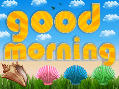 Good Morning GIF, good-morning-37 @ Editable GIFs, Good morning beach hermit crab