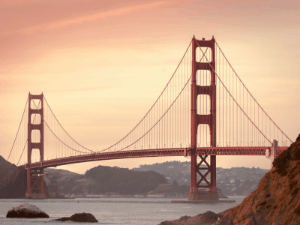 GIF: San Francisco UFO over bridge
