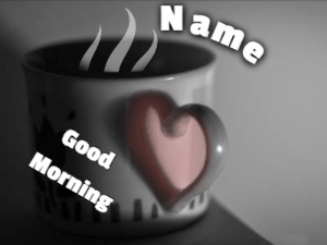 GIF: Steamy coffee with a heart handle
