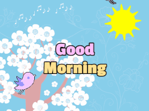 GIF: Birds in tree sing good morning