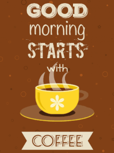 GIF: Good Morning coffee poster
