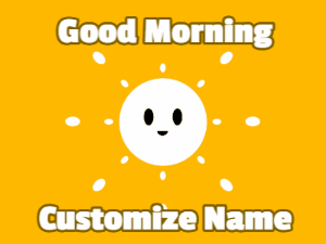 GIF: Orange good morning smiling sun