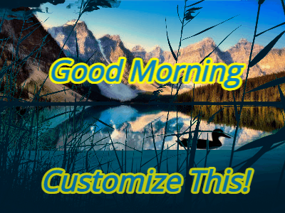 Good Morning GIF, good-morning-60 @ Editable GIFs, Mountain lake morning ducks
